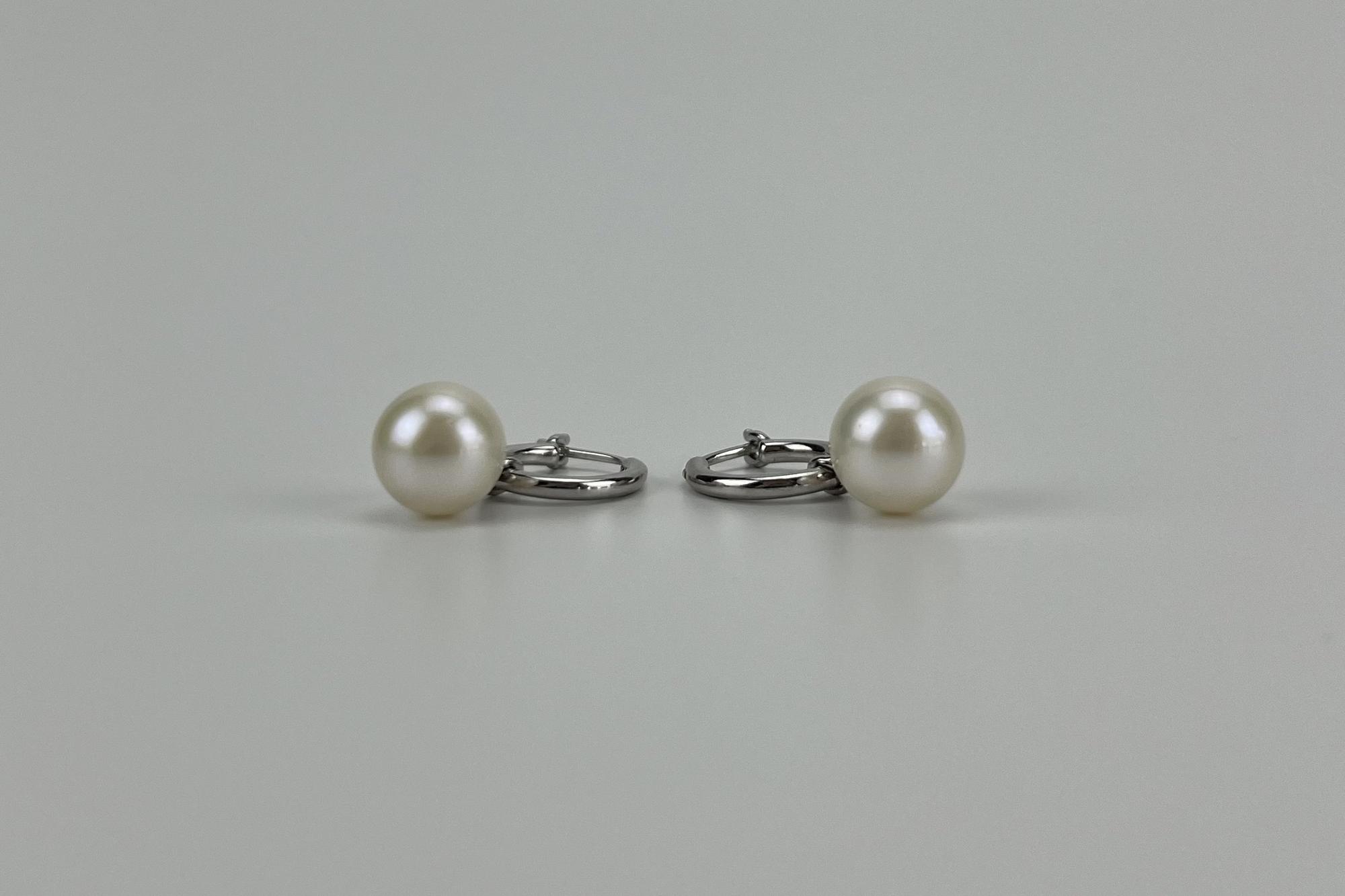 Серьги с подвесками из натурального жемчуга COCO