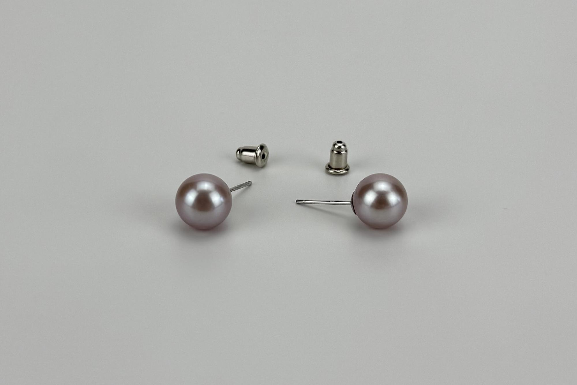 Серьги с розовым жемчугом CLASSIC