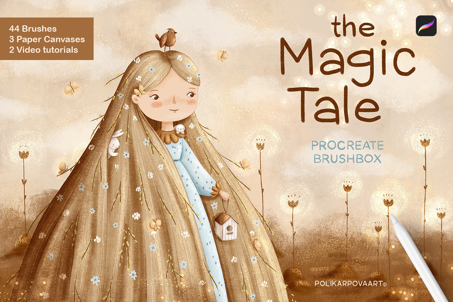 "Magic Tale" - texture brushes and canvases for Procreate