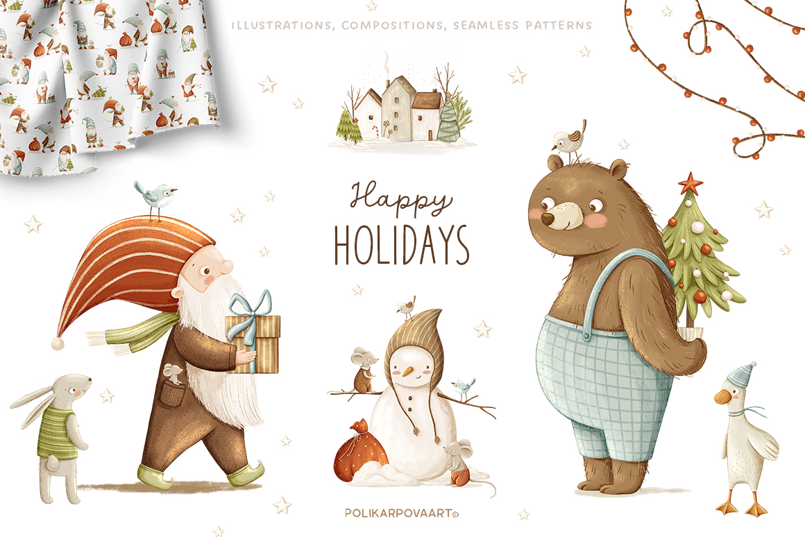 "Christmas Bundle" - children's winter graphic collections