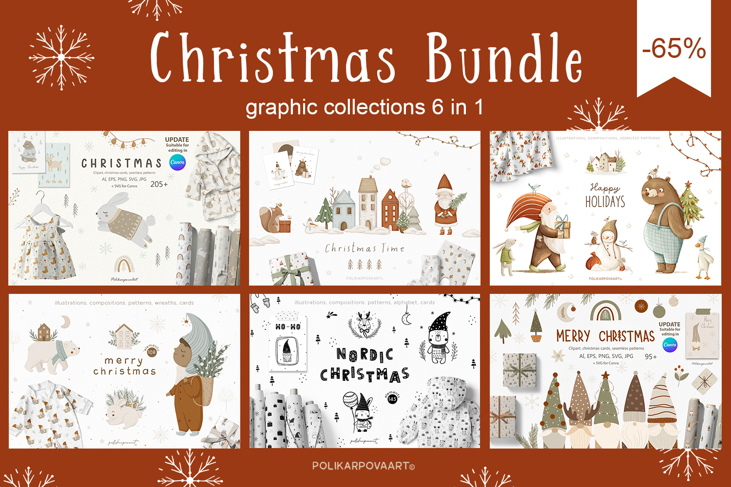 "Christmas Bundle" - children's winter graphic collections