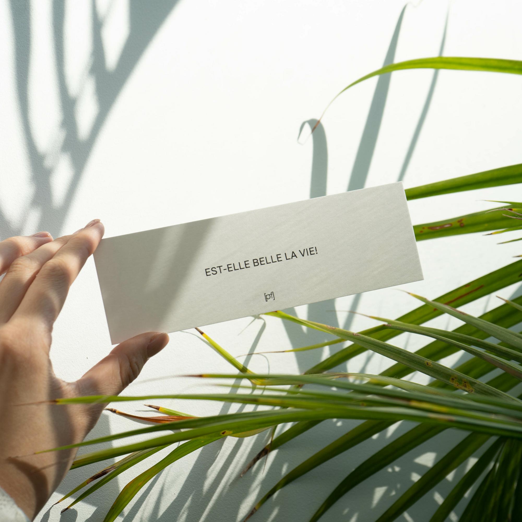 Открытка "Est-elle belle la vie!"