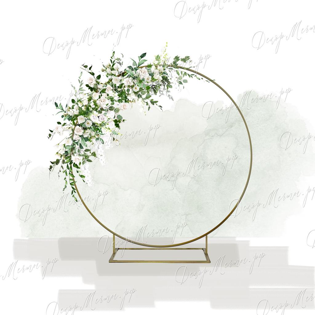 КОЛЬЦО и одна композиция белая с зеленью