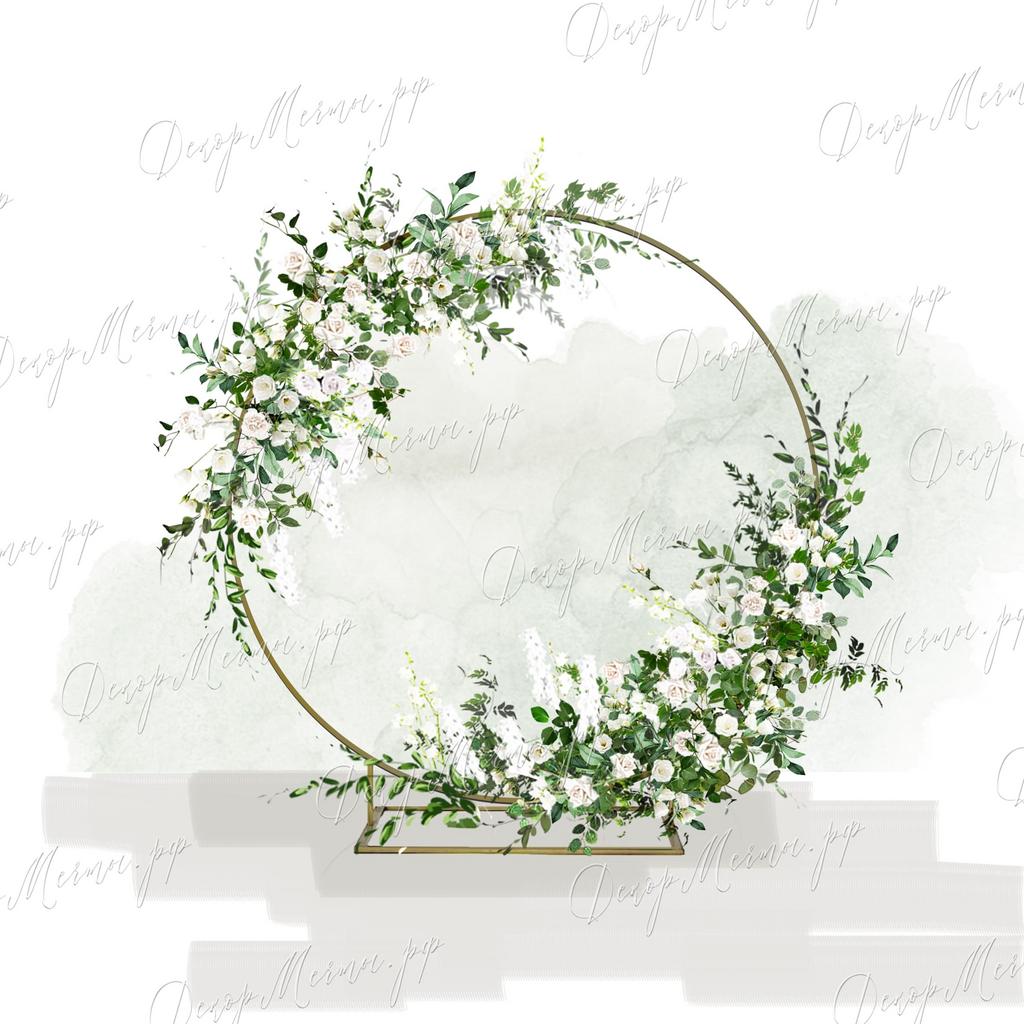 АРКА КОЛЬЦО и 2 композиции белые