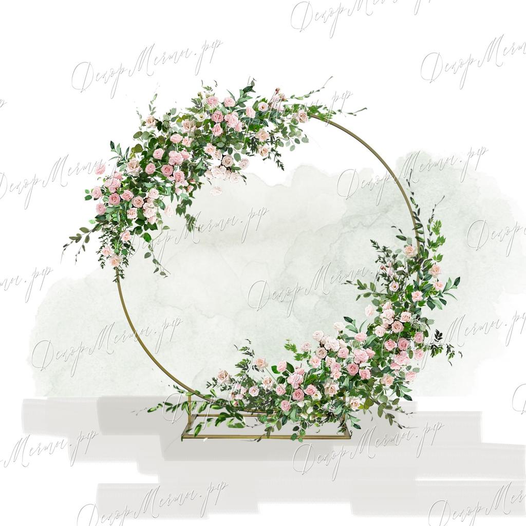 АРКА КОЛЬЦО и 2 композиции розовые