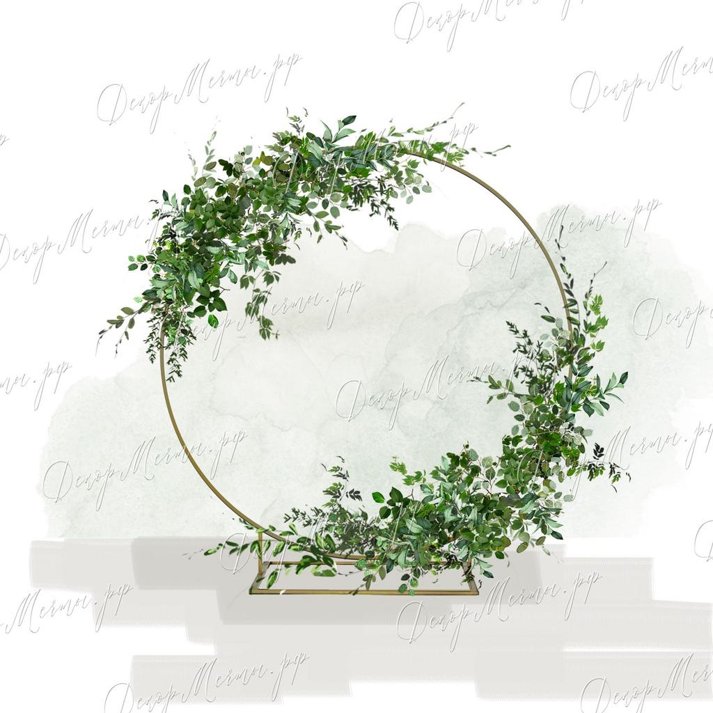 АРКА КОЛЬЦО и 2 композиции из зелени