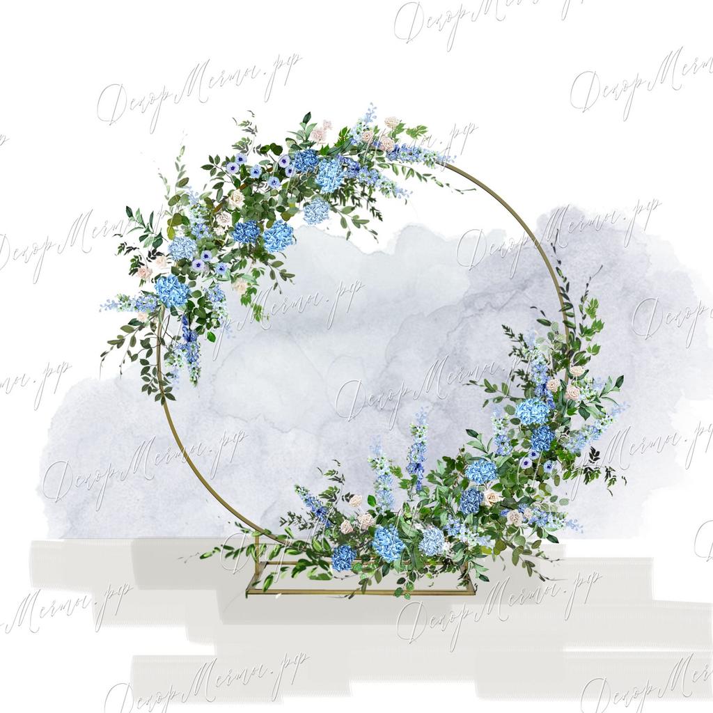 АРКА КОЛЬЦО и 2 композиции голубые