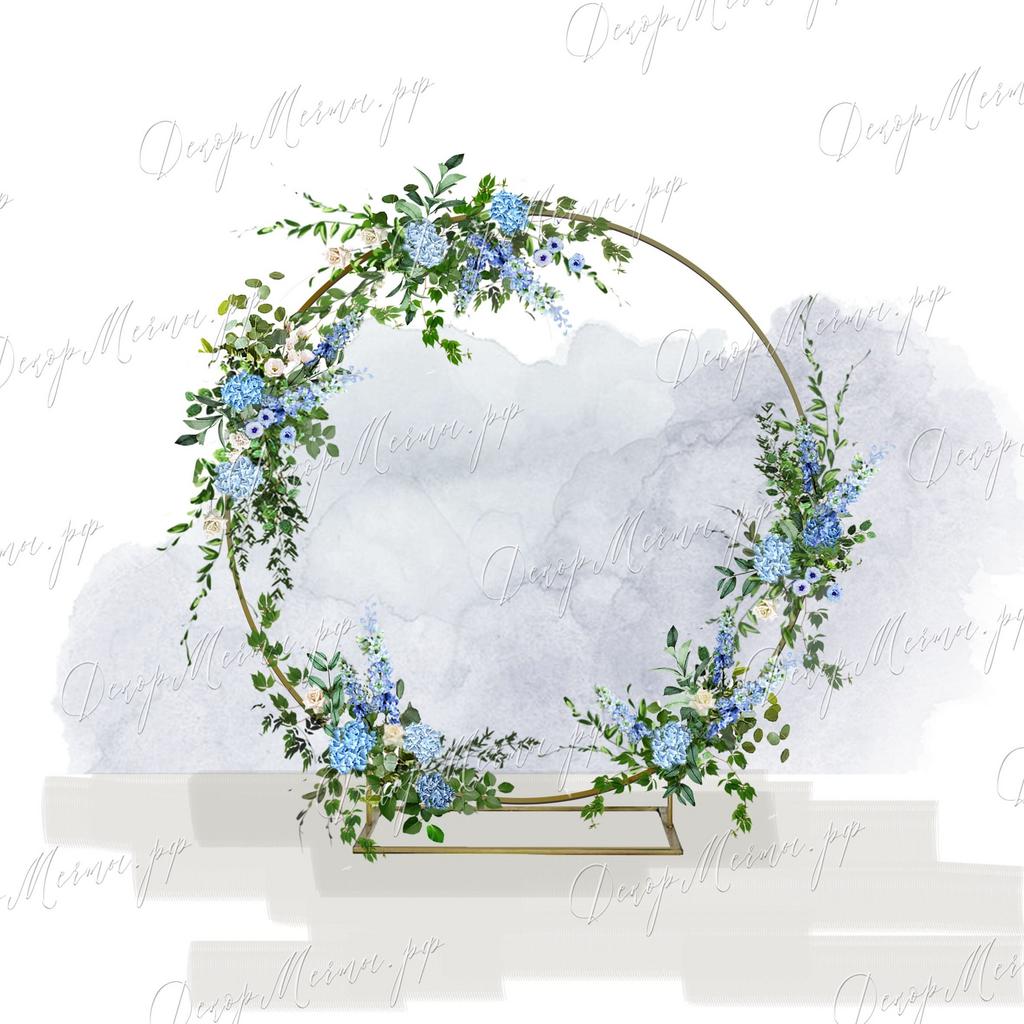 АРКА КОЛЬЦО и 5 голубых композиций