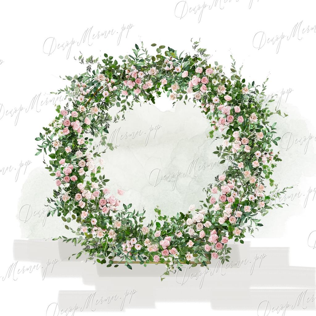 АРКА КОЛЬЦО розовое