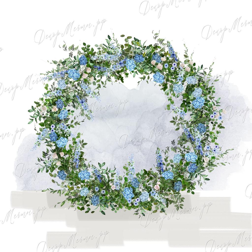 АРКА КОЛЬЦО голубое