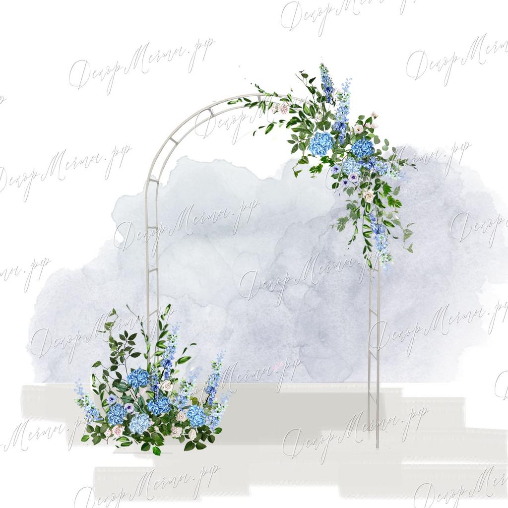 АРКА ОВАЛЬНАЯ №1 голубая