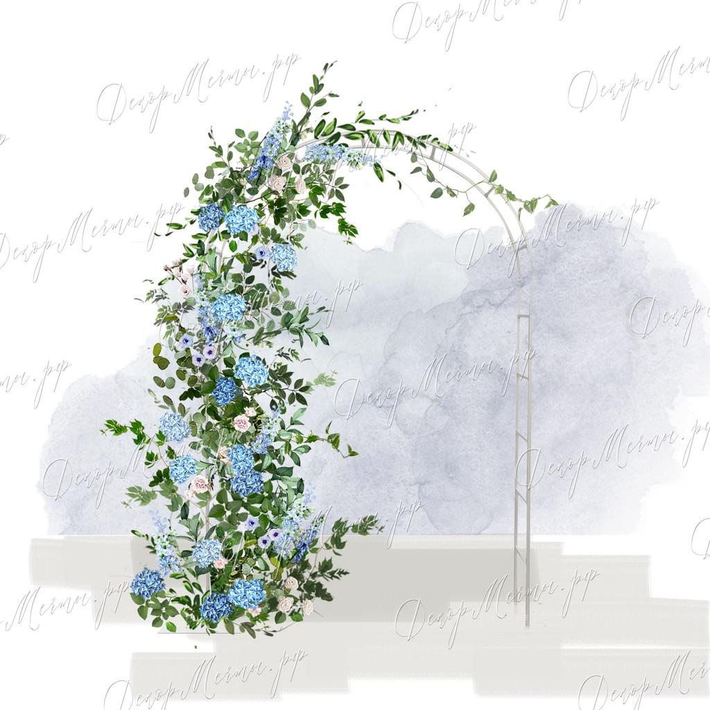 АРКА ОВАЛЬНАЯ №2 голубая