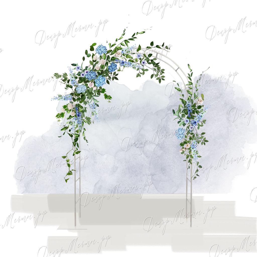 АРКА ОВАЛЬНАЯ №3 голубая