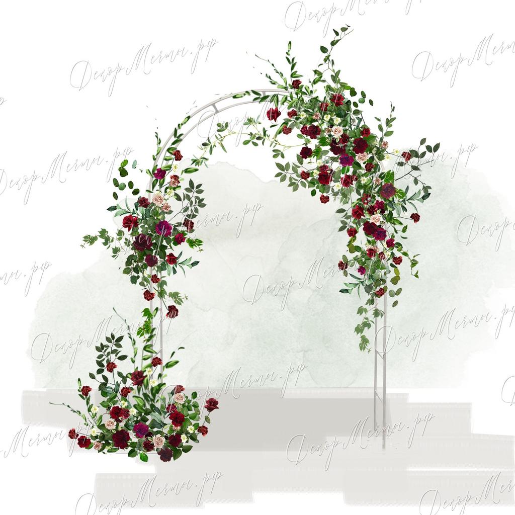 АРКА ОВАЛЬНАЯ №4 бордо