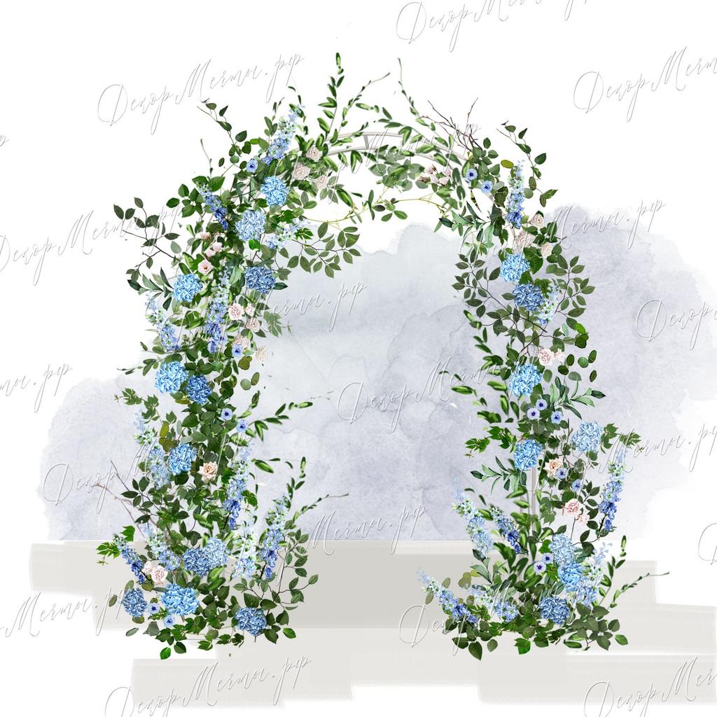 АРКА ОВАЛЬНАЯ №5 голубая