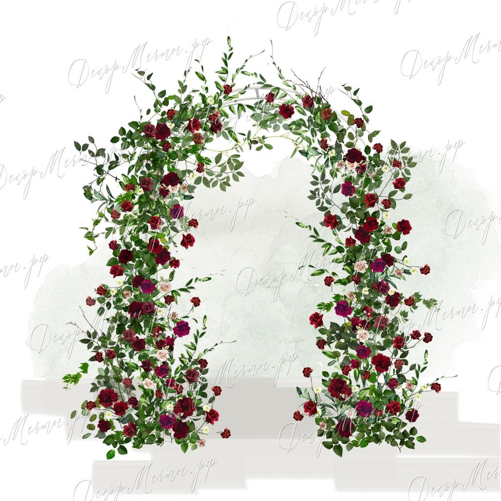 АРКА ОВАЛЬНАЯ №5 бордо