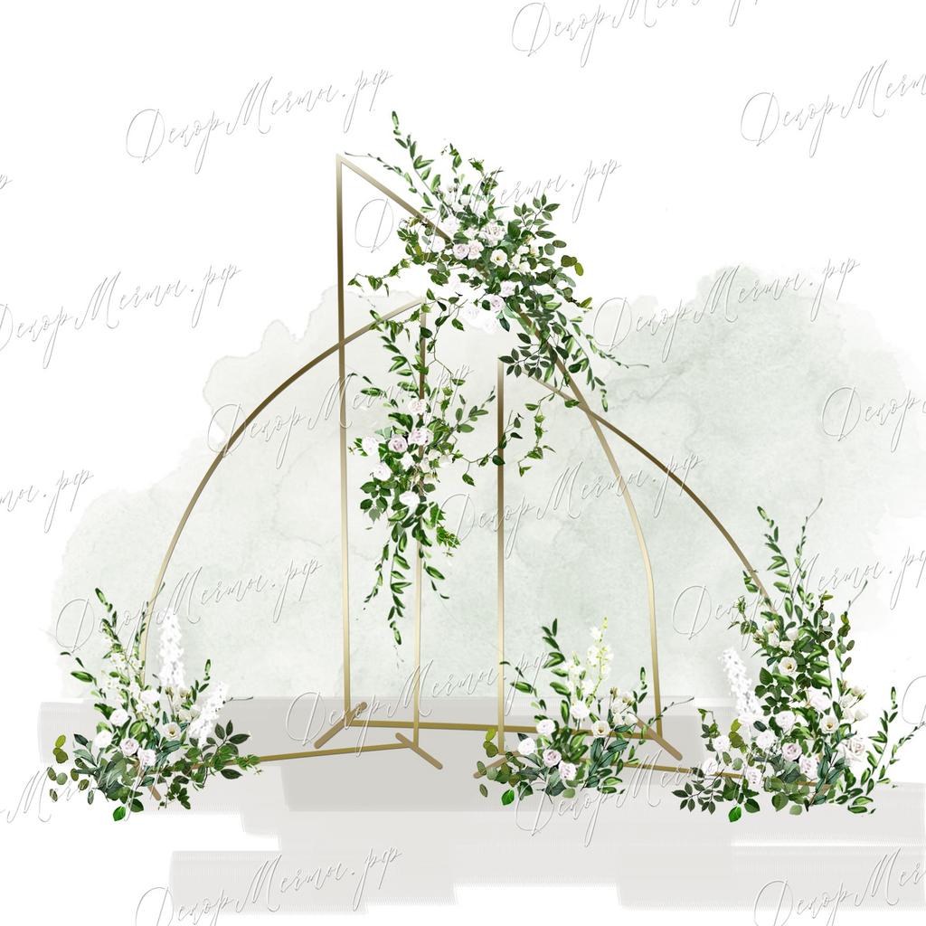 АРКА ПАРУСА бело-зеленая