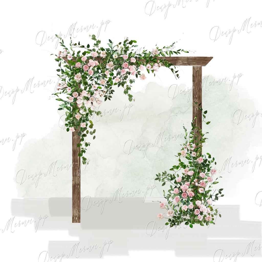 ПРЯМОУГОЛЬНАЯ АРКА розовая