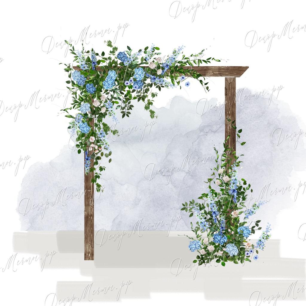 ПРЯМОУГОЛЬНАЯ АРКА голубая