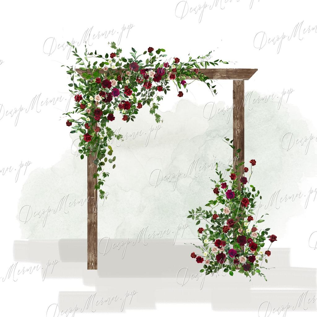 ПРЯМОУГОЛЬНАЯ АРКА бордо