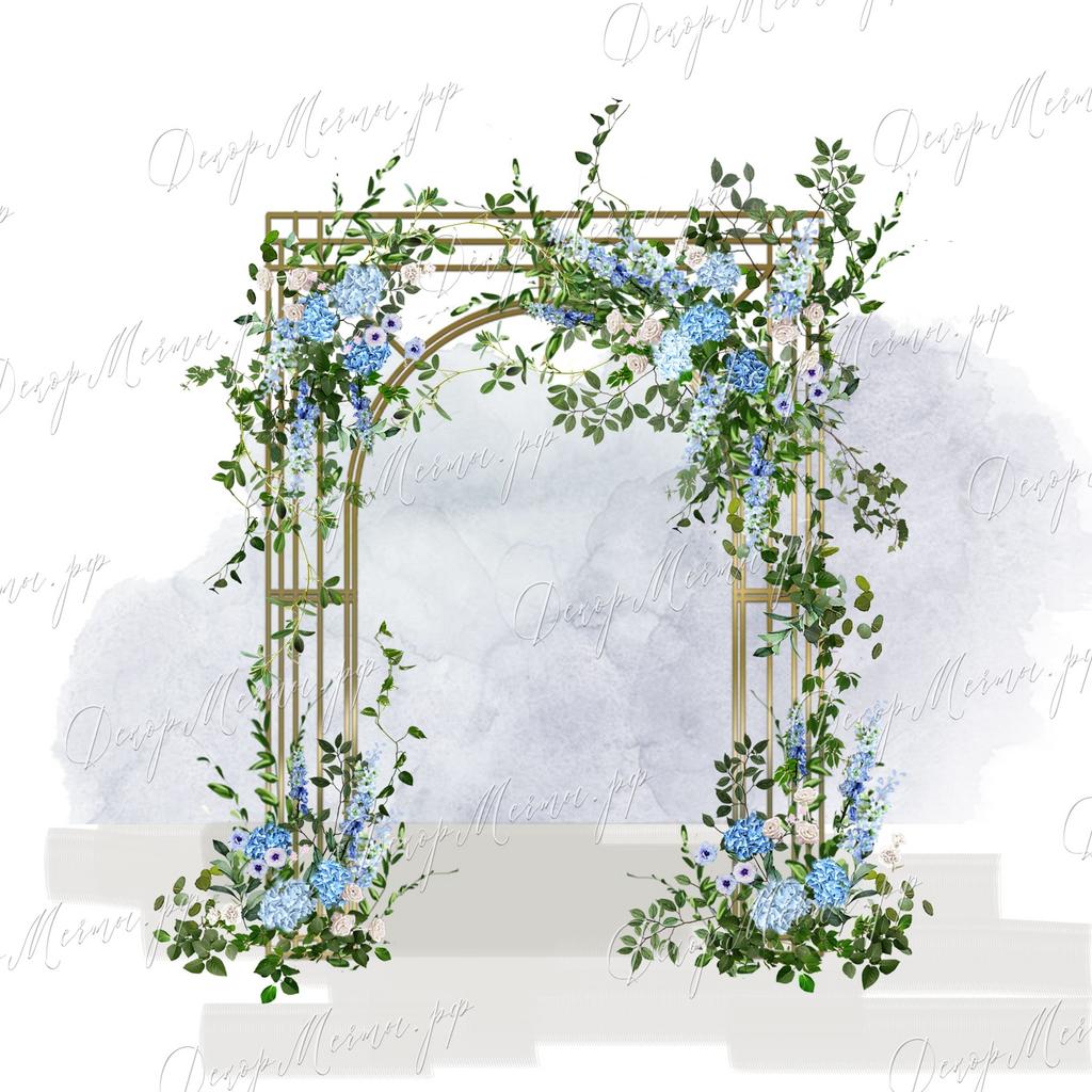 АРКА ПОРТАЛ голубая