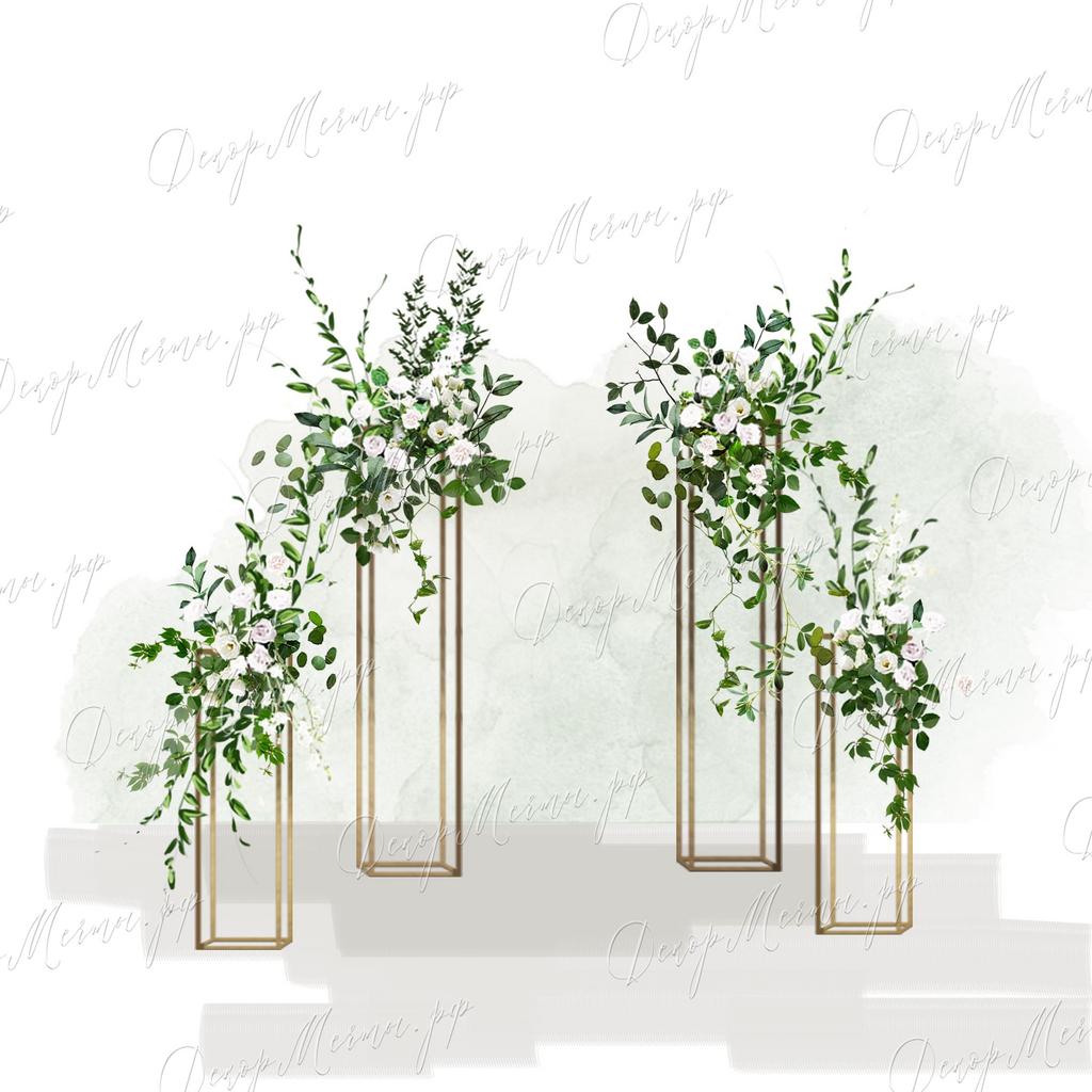 АРКА ГЕОМЕТРИЯ вар. 1 бело-зеленая