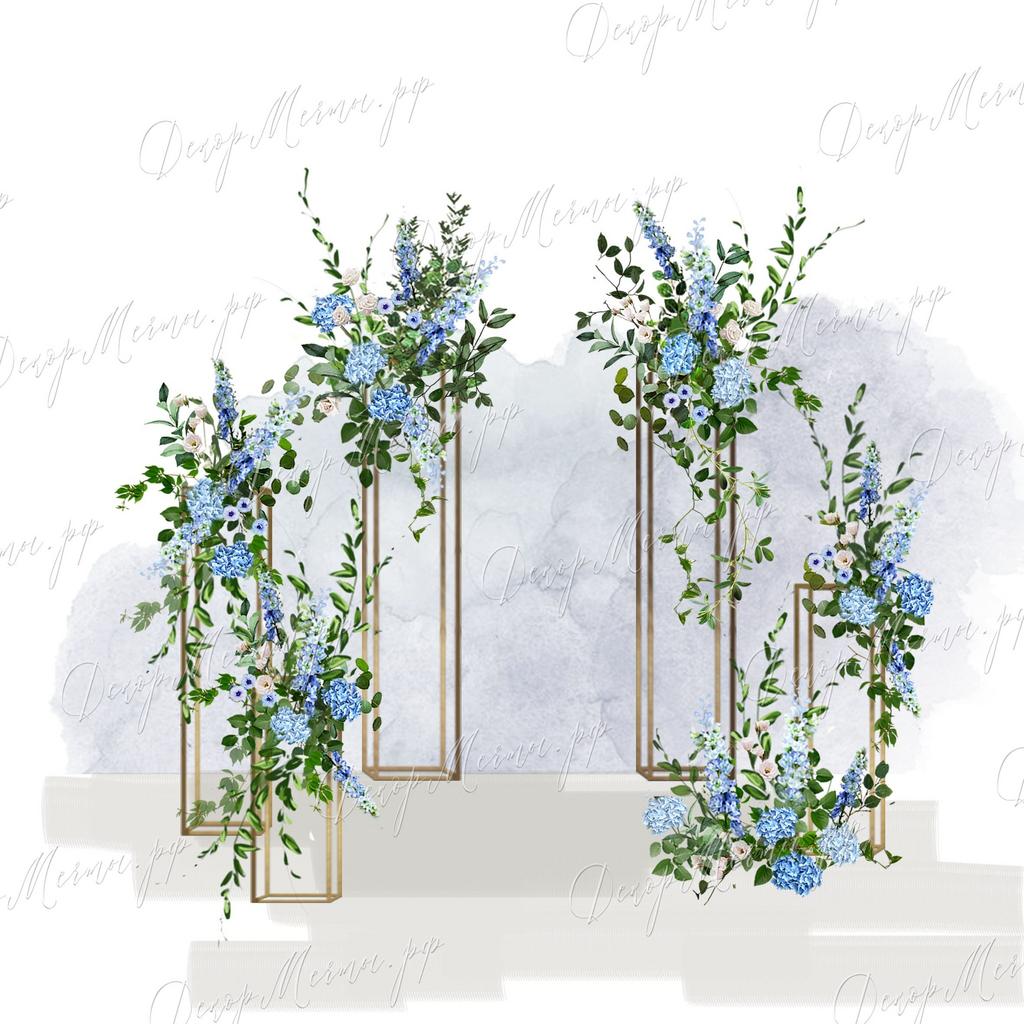 АРКА ГЕОМЕТРИЯ вар. 2 голубая