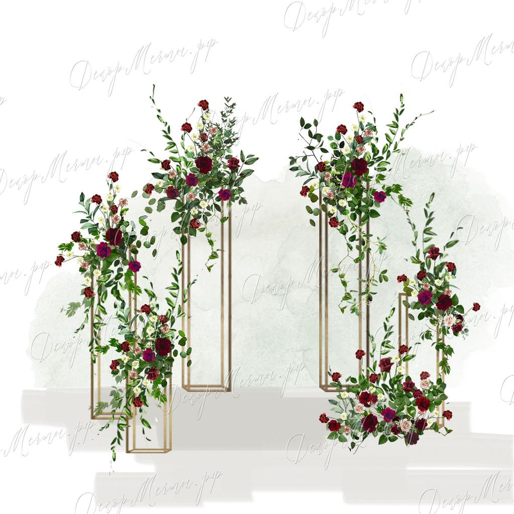 АРКА ГЕОМЕТРИЯ вар. 2 бордо