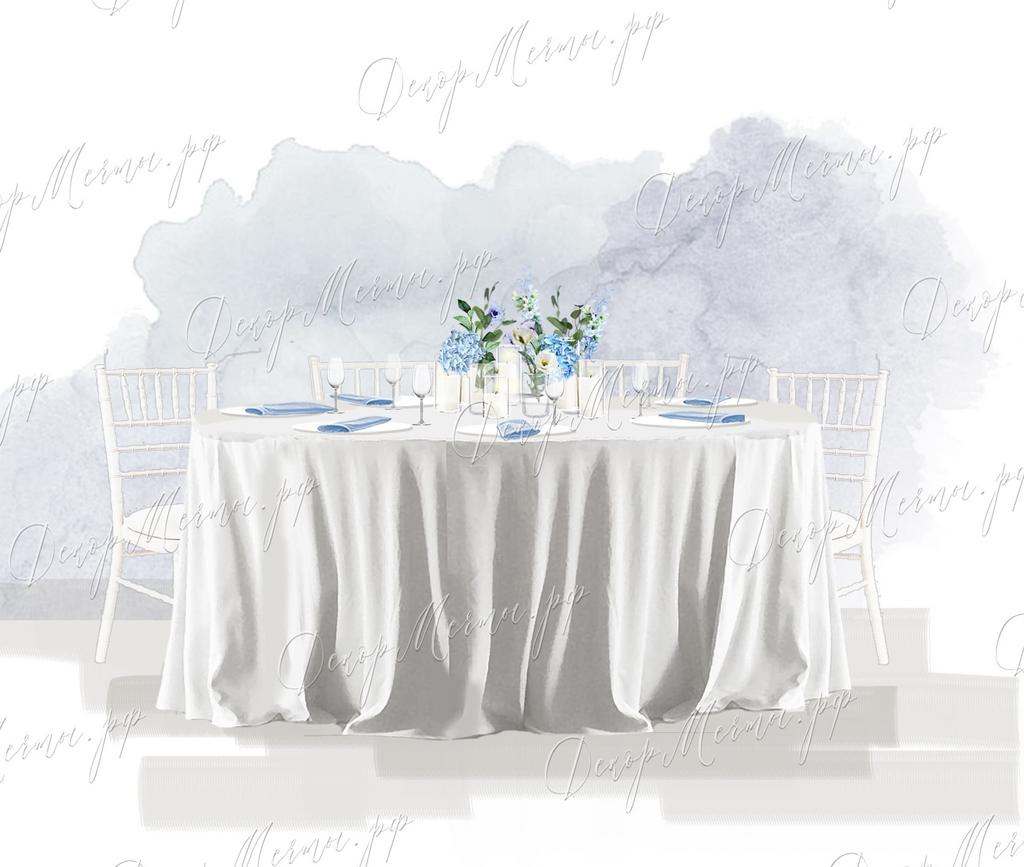 СВЕЧИ и ЦВЕТЫ голубые