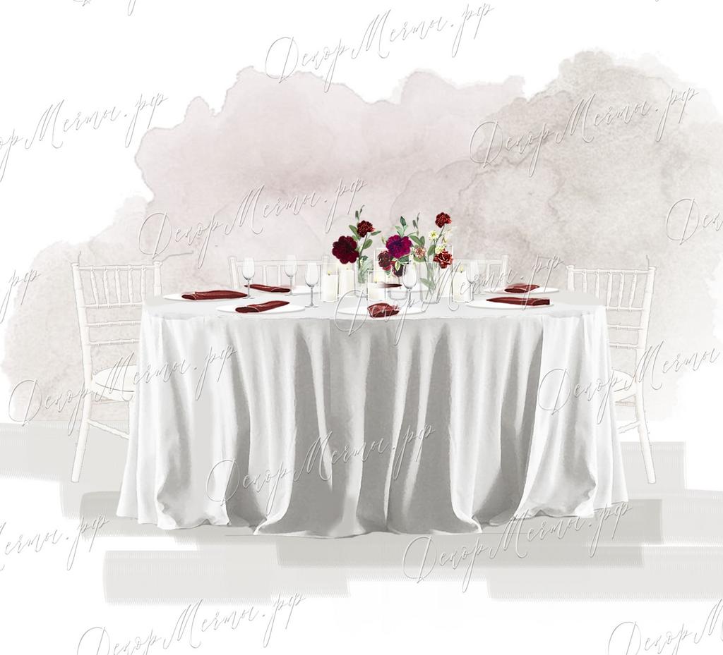 СВЕЧИ и ЦВЕТЫ бордо