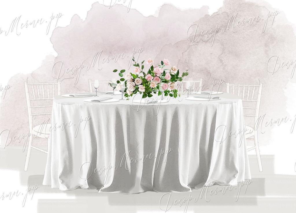 НИЗКАЯ КОМПОЗИЦИЯ розовая