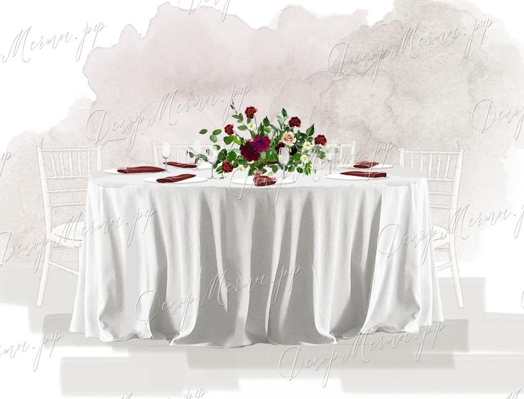 НИЗКАЯ КОМПОЗИЦИЯ бордо