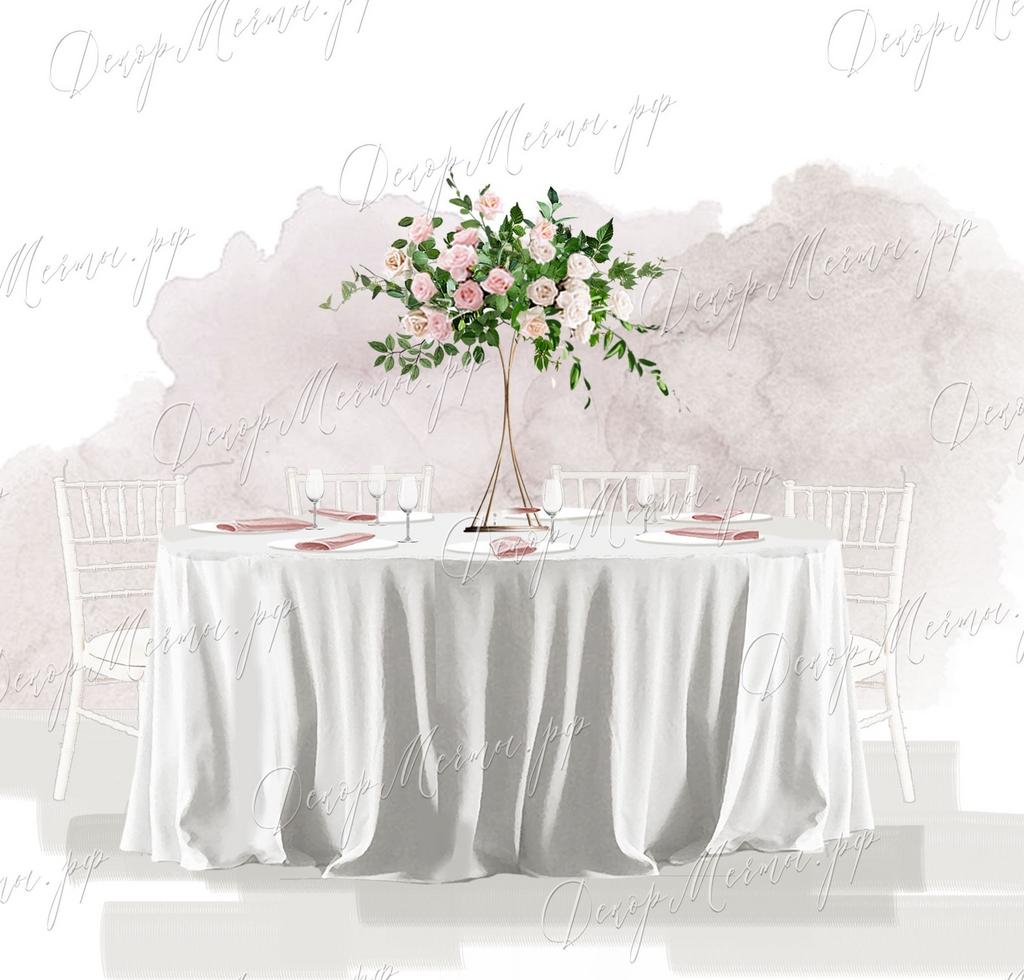 ВЫСОКАЯ КОМПОЗИЦИЯ розовая