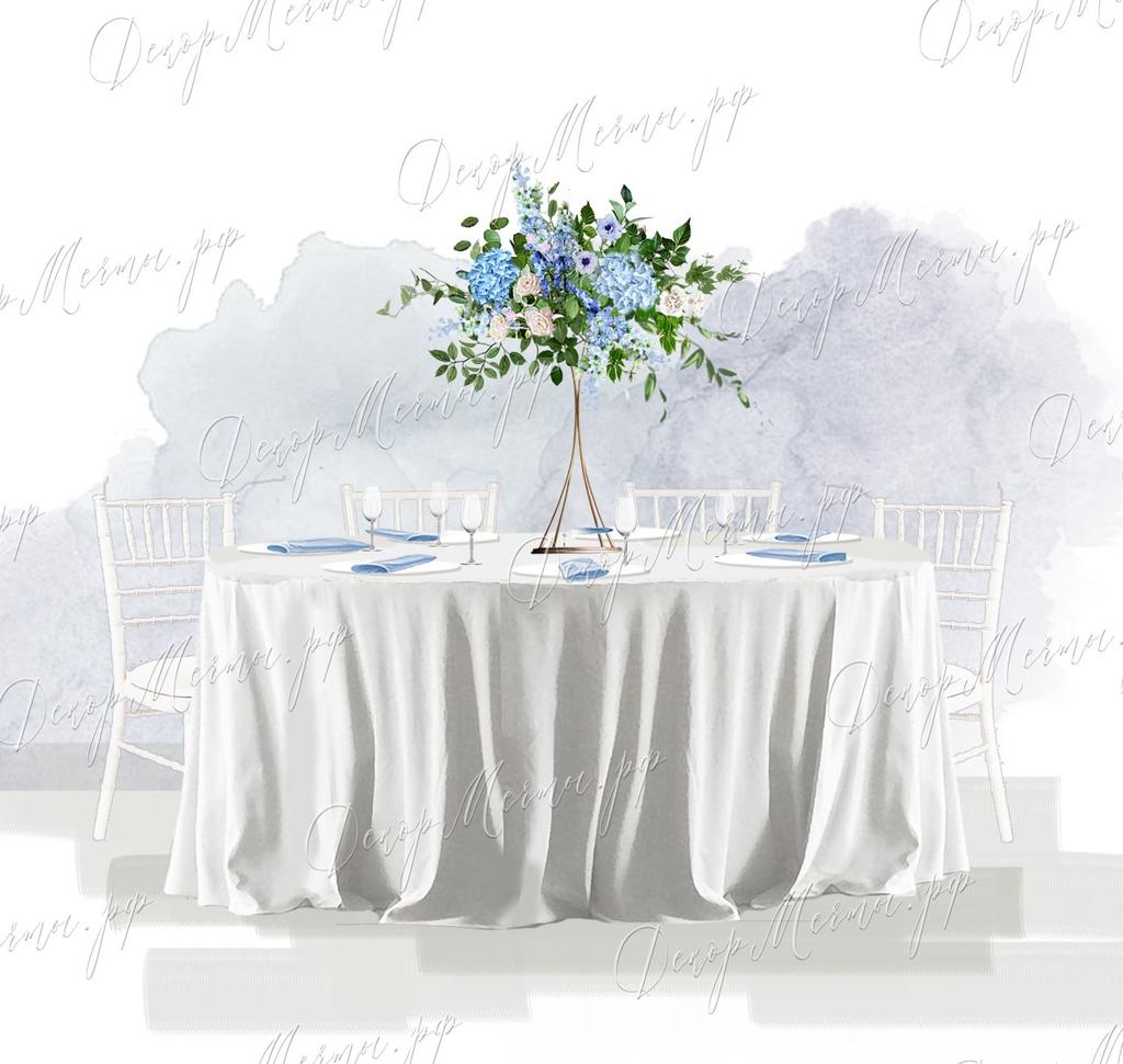 ВЫСОКАЯ КОМПОЗИЦИЯ голубая