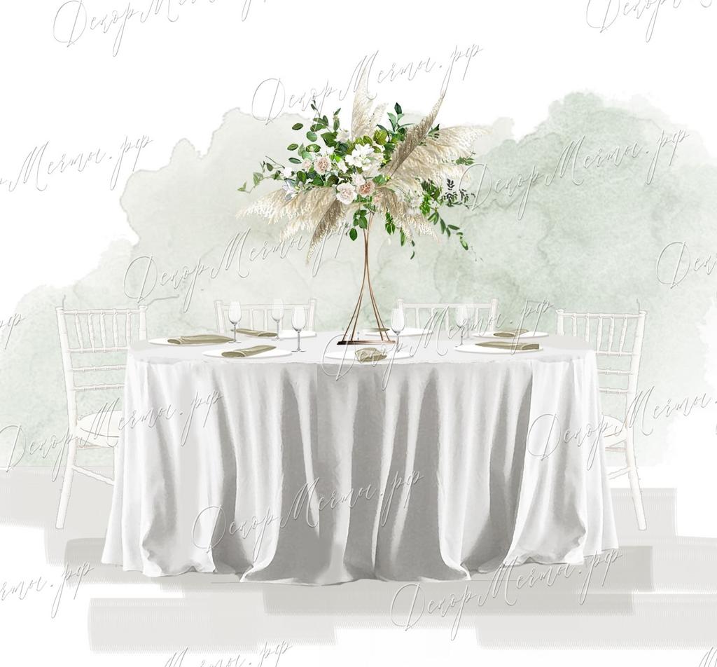 ВЫСОКАЯ КОМПОЗИЦИЯ бохо и зелень