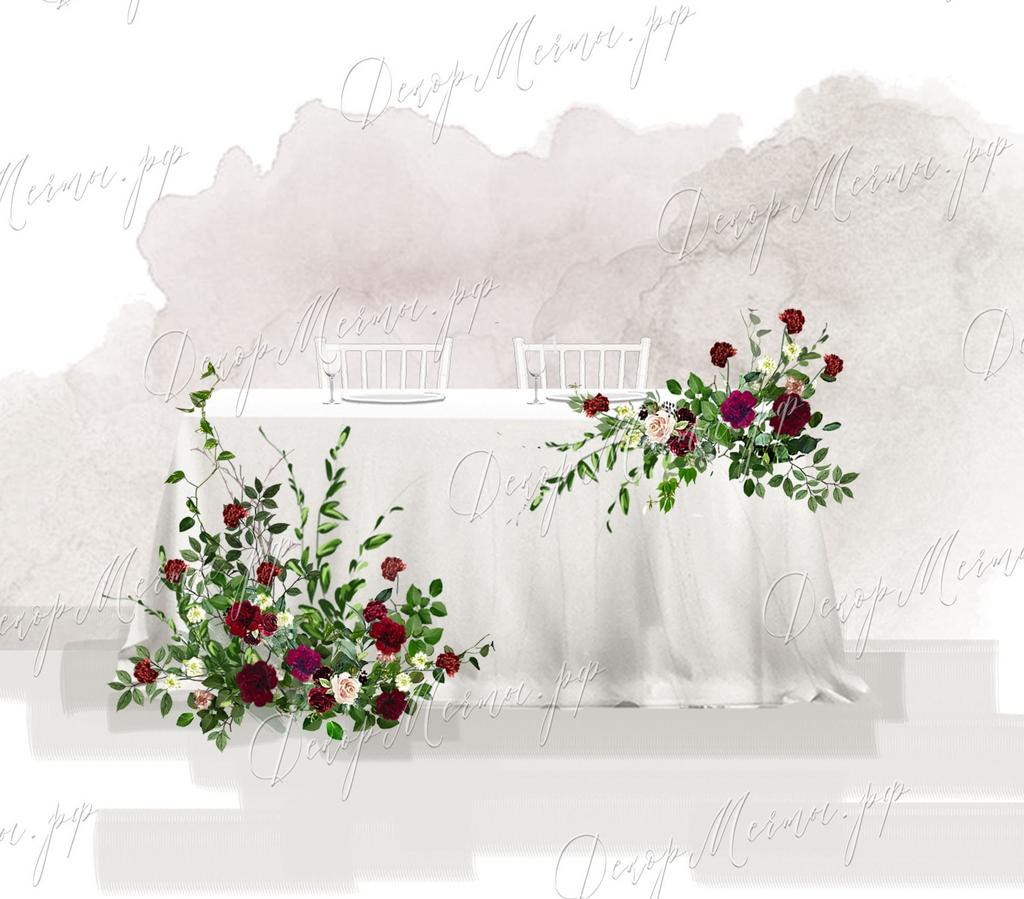 ПРЕЗИДИУМ асимметричные композиции бордо