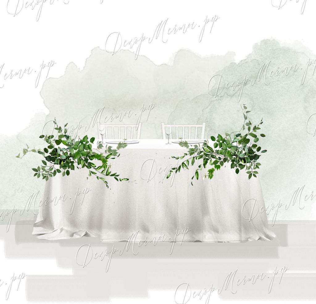 ПРЕЗИДИУМ симметричные композиции зелень