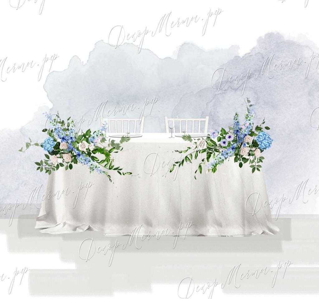 ПРЕЗИДИУМ симметричные композиции голубые