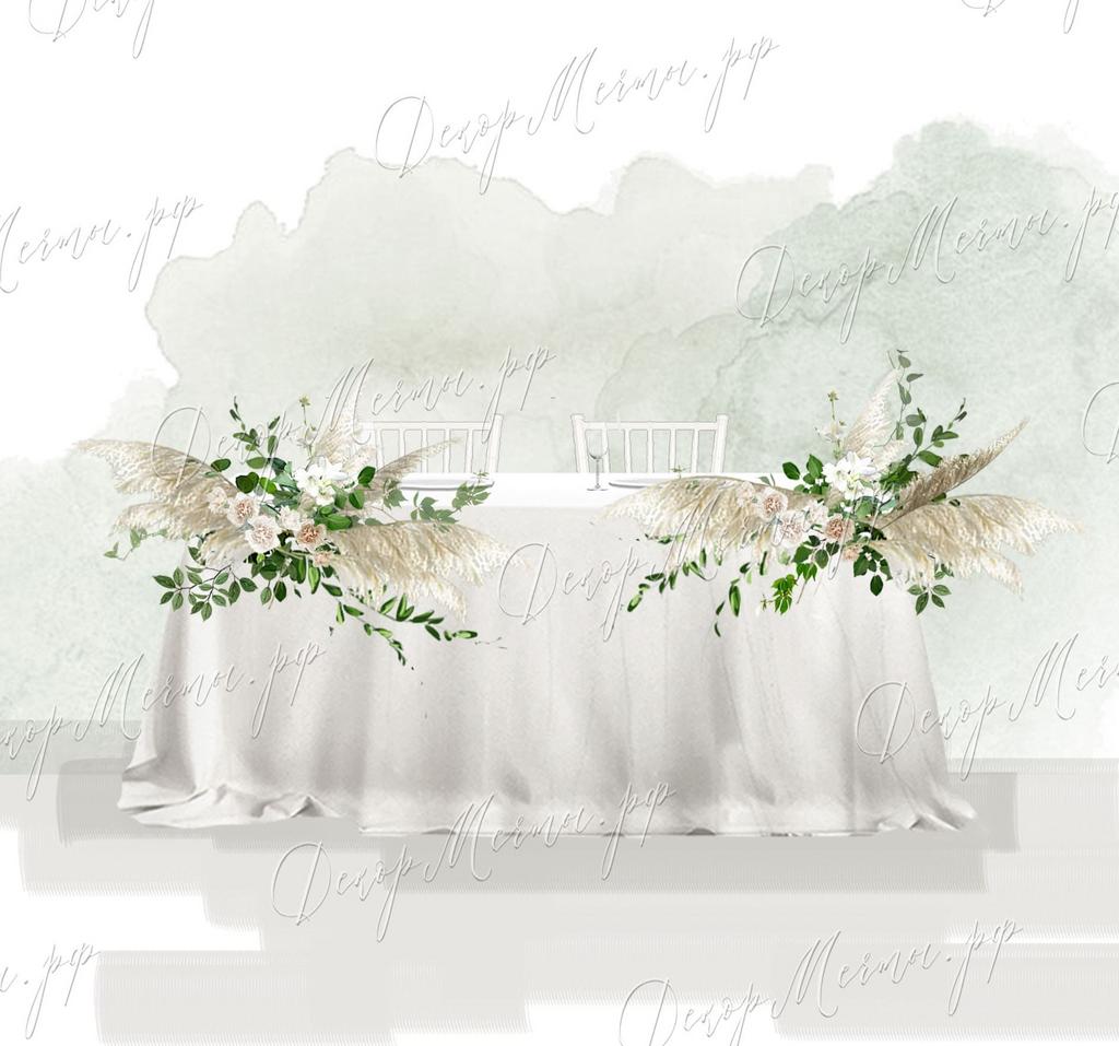 ПРЕЗИДИУМ симметричные композиции бохо и зелень