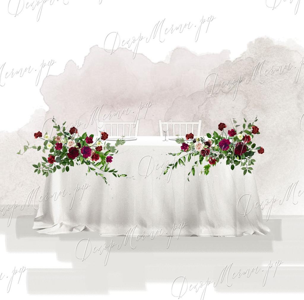 ПРЕЗИДИУМ симметричные композиции бордо