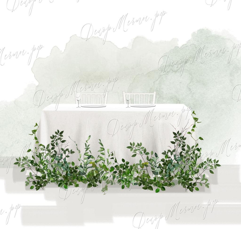 ПРЕЗИДИУМ с напольной композицией из зелени