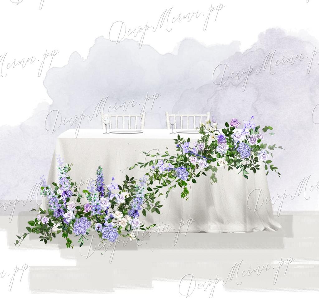 ПРЕЗИДИУМ с ниспадающей композицией лаванда