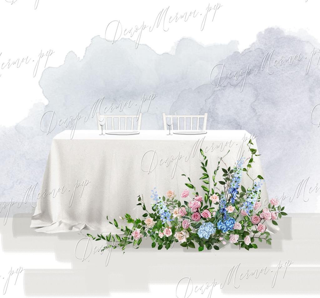 ПРЕЗИДИУМ с напольной композицией акварель