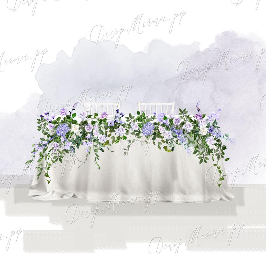 ПРЕЗИДИУМ с настольной ниспадающей композицией лаванда