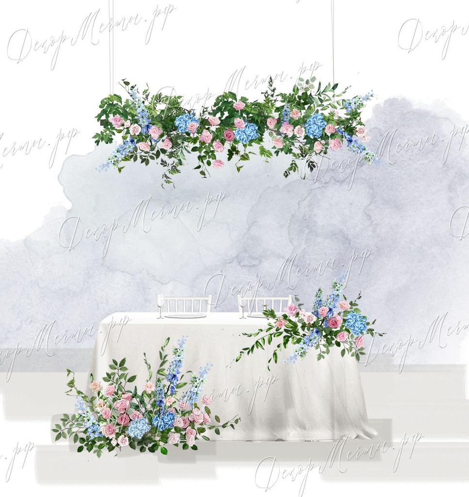 ПРЕЗИДИУМ и подвесная композиция акварель