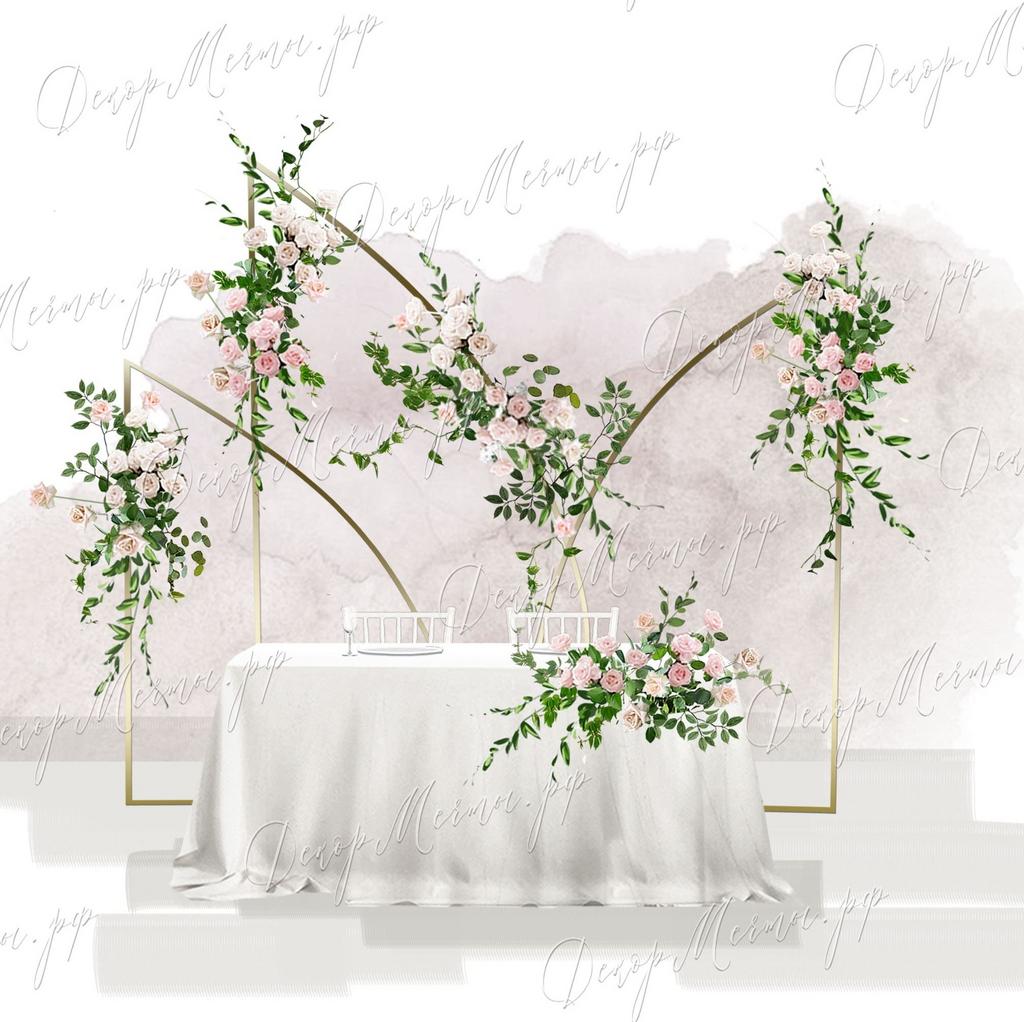 ПРЕЗИДИУМ и фон Паруса с розовыми цветами