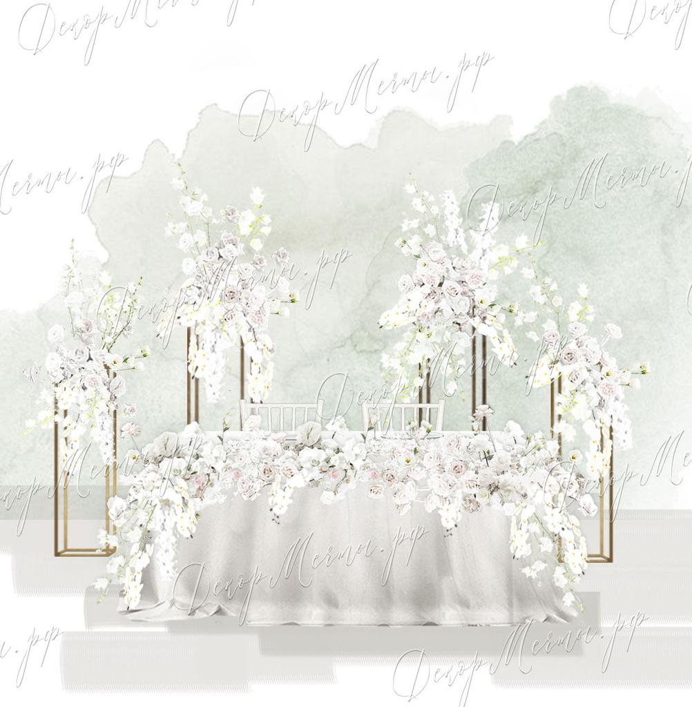 ПРЕЗИДИУМ и стойки с цветами классика