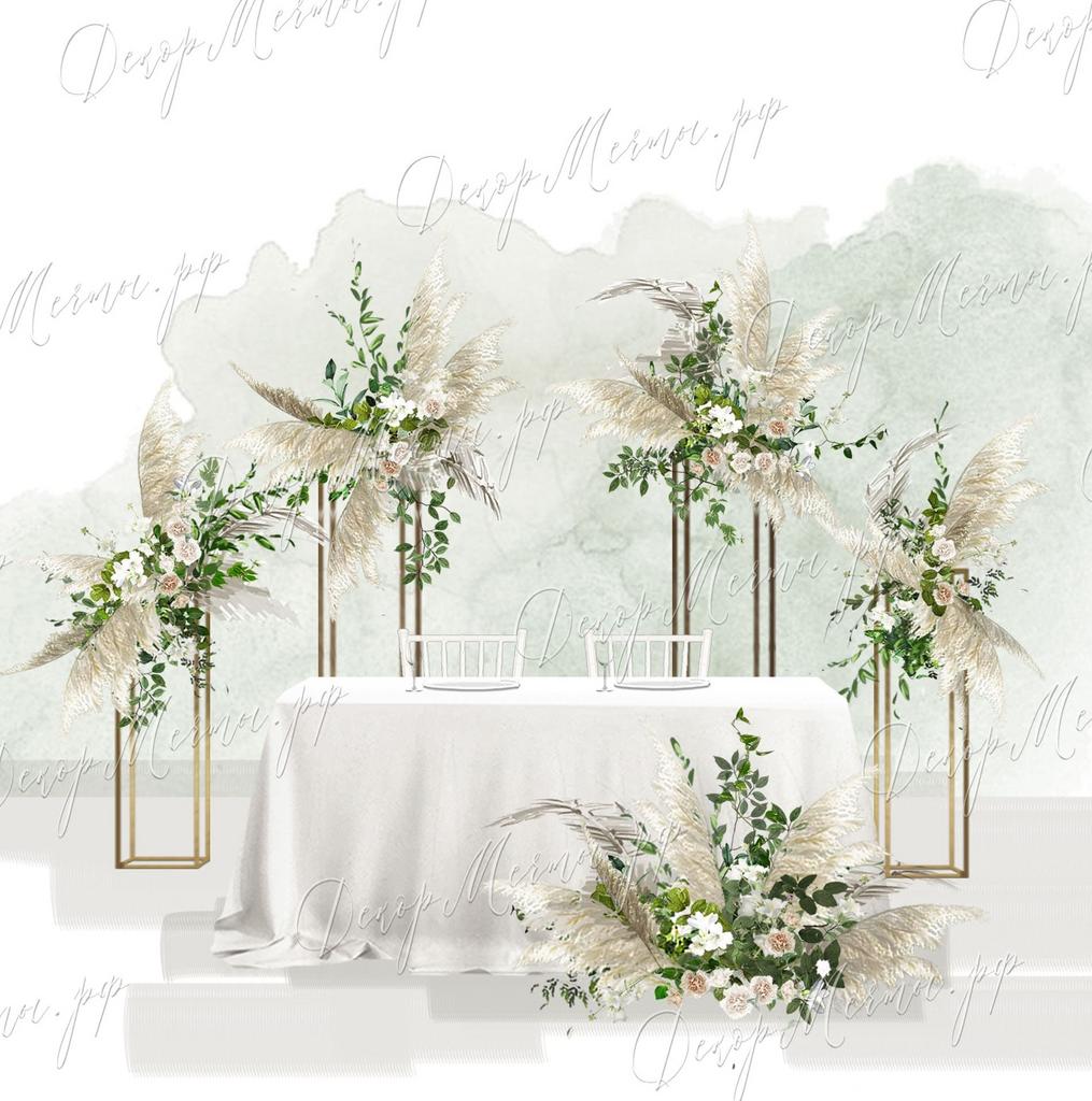 ПРЕЗИДИУМ и стойки бохо и зелень