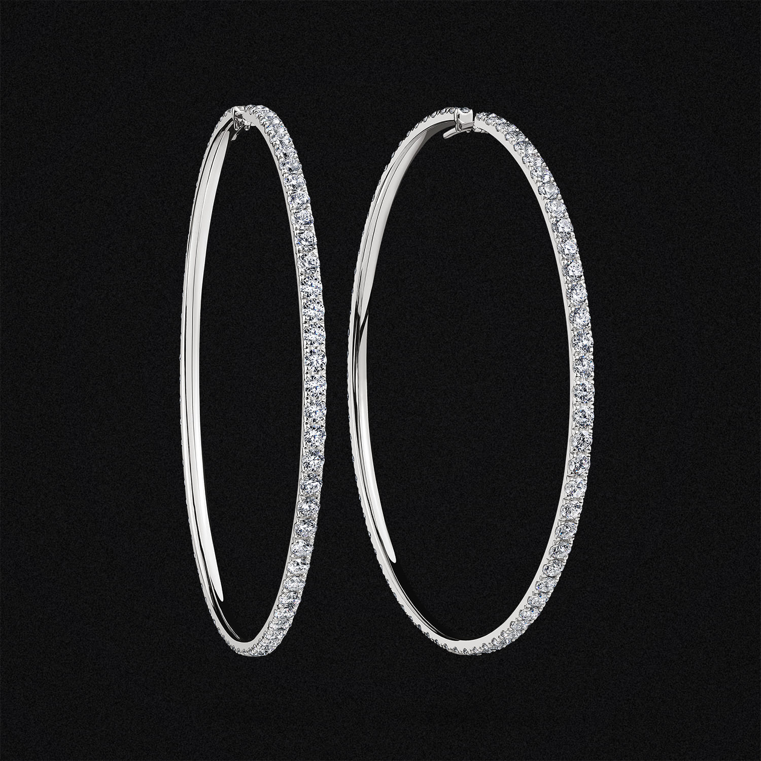 Diamond Hoop Earrings