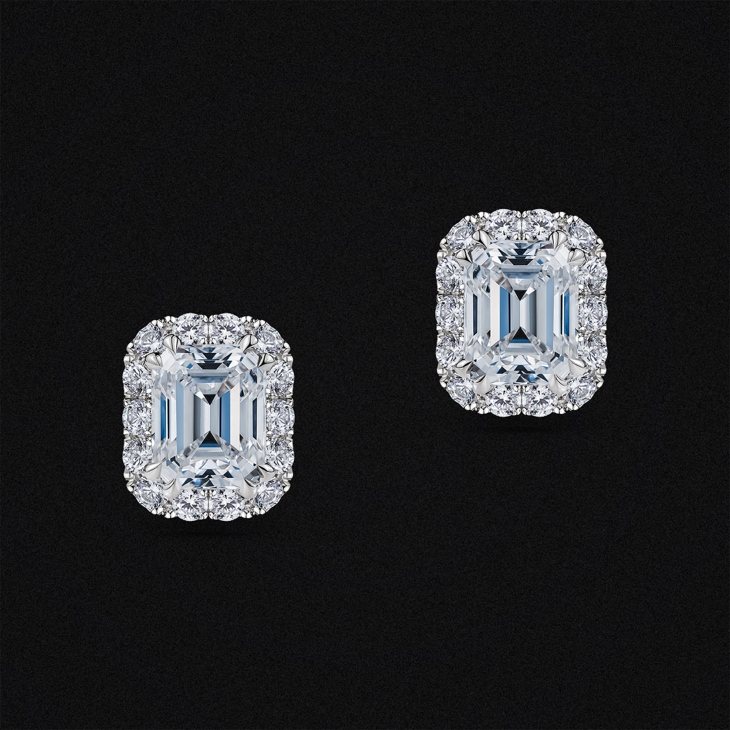 Diamond Earrings Emerald